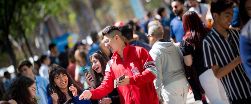 Students on Library Walk