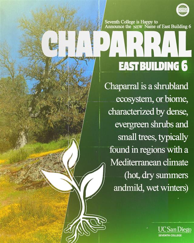 Seventh College East Building 6 is now Chaparral
